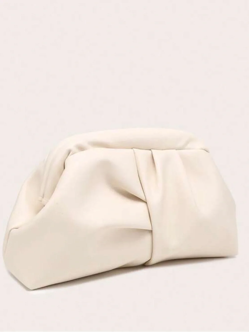 Apricot Woven Clutch Bag -